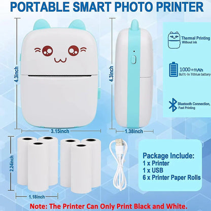 Mini Printer Wireless Bluetooth Printer